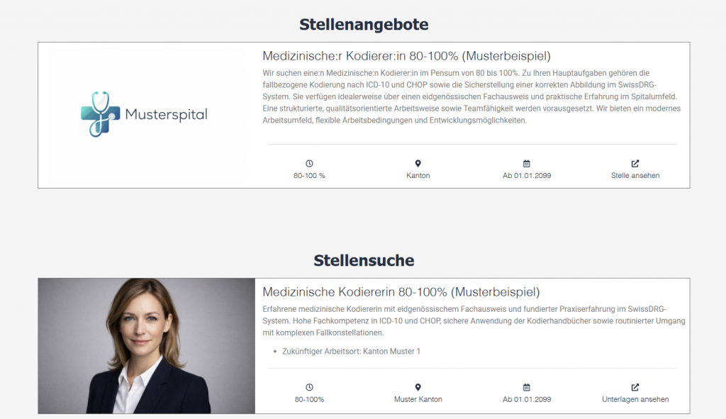 Kodierung Controlling Jobportal